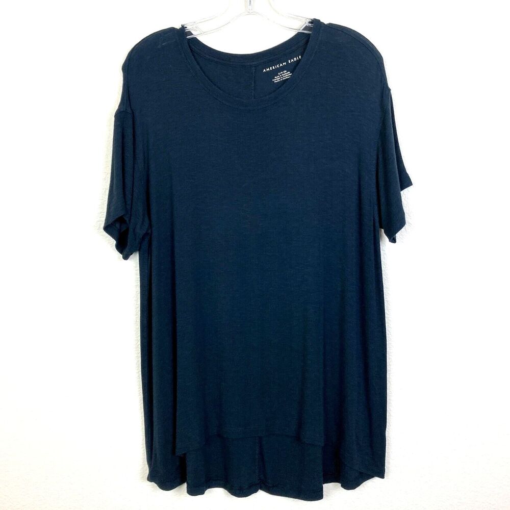 American Eagle Women's Tee Shirt Size S Charcoal Gray Short Sleeve